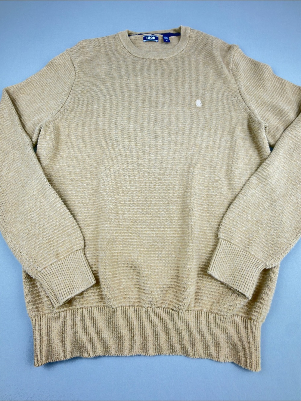 Izod Men's Crewneck Sweater in Tan